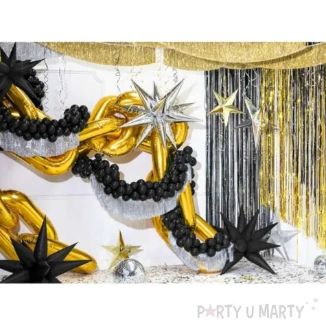 balon foliowy gwiazda 3d srebrny partydeco 37 5 str