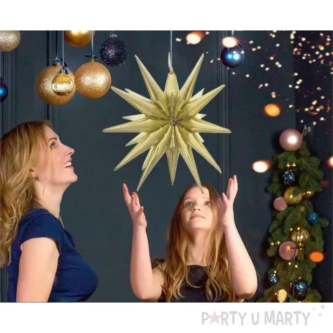 balon foliowy gwiazda 3d szampanski godan 20 str