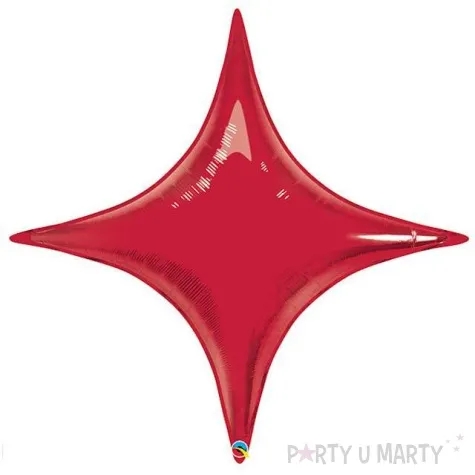 balon foliowy gwiazda 4 ka czerwony qualatex 40 shp