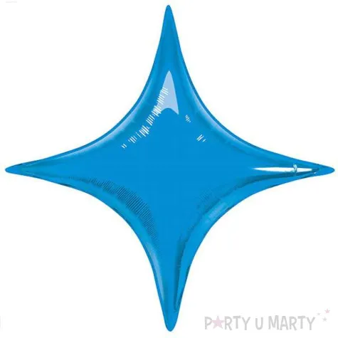 balon foliowy gwiazda 4 ka niebieski qualatex 40 shp