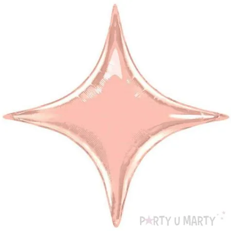 balon foliowy gwiazda 4 ka rozowe zloto qualatex 40 shp