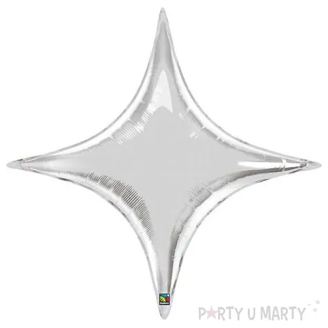 balon foliowy gwiazda 4 ka srebrny qualatex 40 shp