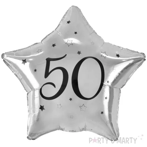 balon foliowy gwiazda 50 srebrny godan 19 str