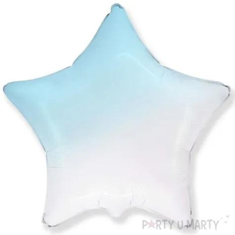 balon foliowy gwiazda bialo niebieski flexmetal 18 str