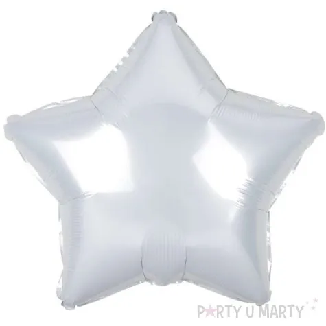 balon foliowy gwiazda bialy metalik godan 19 str