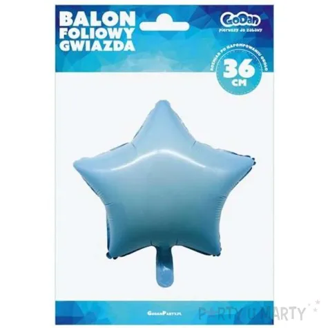 balon foliowy gwiazda blekitny godan 18 str