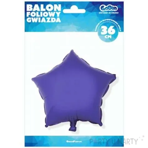 balon foliowy gwiazda fioletowy godan 18 str
