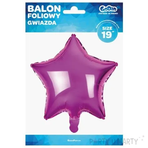 balon foliowy gwiazda fuksja metalik godan 19 str