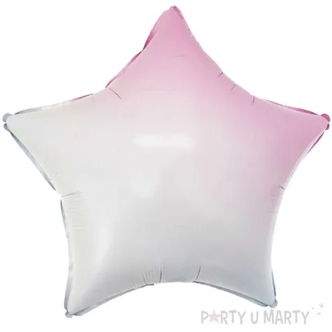 balon foliowy gwiazda gradient bialy rozowy jix 18 str