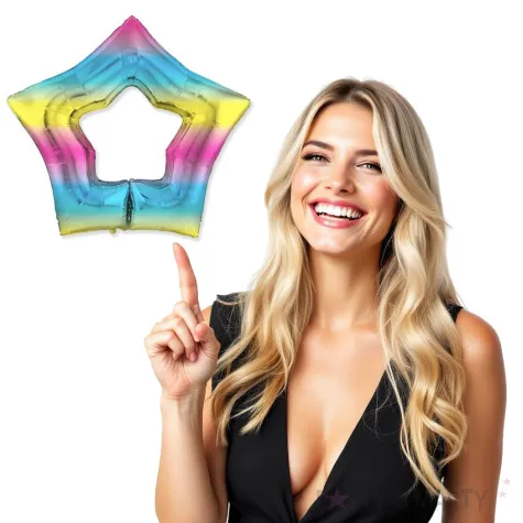 balon foliowy gwiazda jumbo gradient flexmetal 37 str