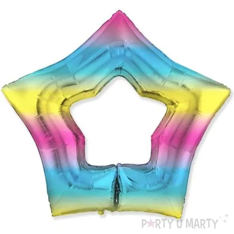 balon foliowy gwiazda jumbo gradient flexmetal 37 str