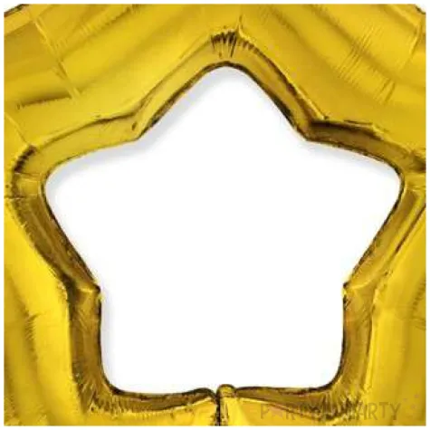 balon foliowy gwiazda jumbo zloty flexmetal 37 str