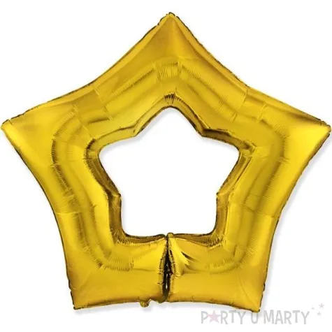 balon foliowy gwiazda jumbo zloty flexmetal 37 str