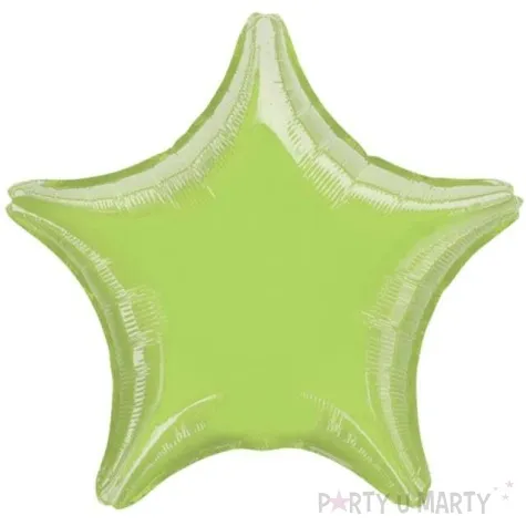 balon foliowy gwiazda limonkowy amscan 18 str