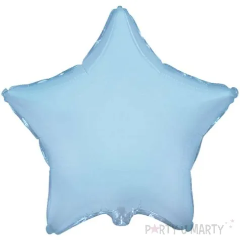 balon foliowy gwiazda niebieski jasny flexmetal 9 str