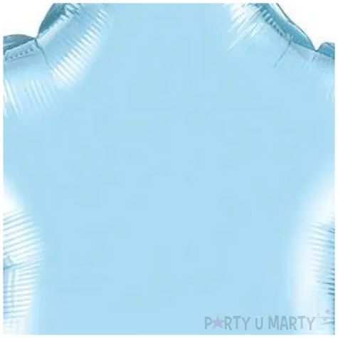 balon foliowy gwiazda niebieski perlowy qualatex 9 str