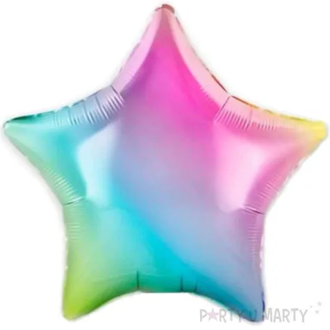 balon foliowy gwiazda pastelowy gradient flexmetal 9 rnd