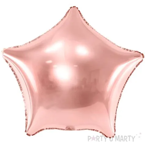 balon foliowy gwiazda rozowe zloto metalik partydeco 27 str