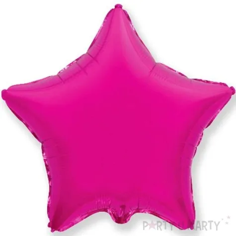 balon foliowy gwiazda rozowy ciemny flexmetal 18 str