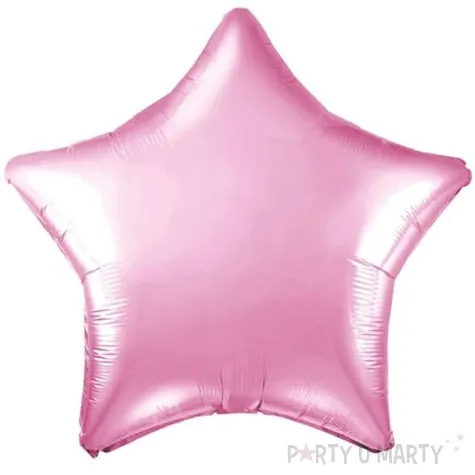balon foliowy gwiazda rozowy jasny partydeco 19 str