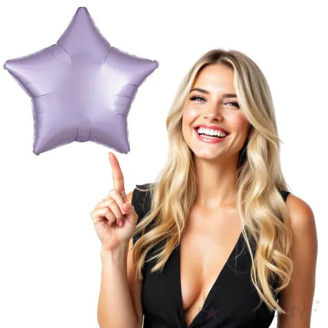 balon foliowy gwiazda satynowa liliowy amscan 17 str