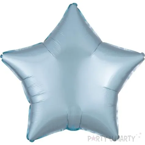 balon foliowy gwiazda satynowa niebieski jasny amscan 17 str