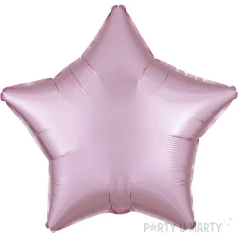 balon foliowy gwiazda satynowa rozowy jasny amscan 17 str