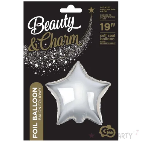 balon foliowy gwiazda srebrny godan 18 str