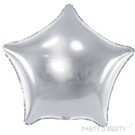 balon foliowy gwiazda srebrny metalik 27 str