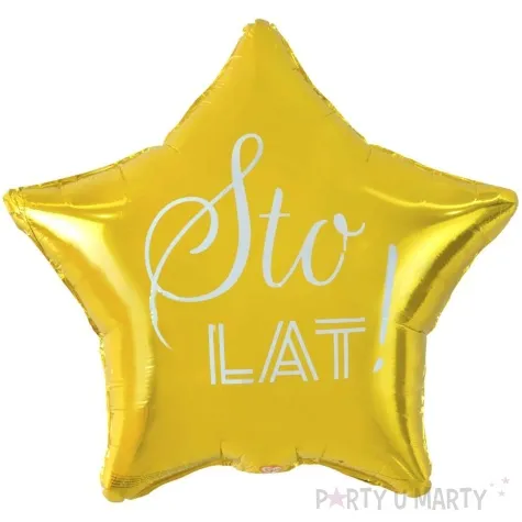 balon foliowy gwiazda sto lat zloto bialy godan 19 str
