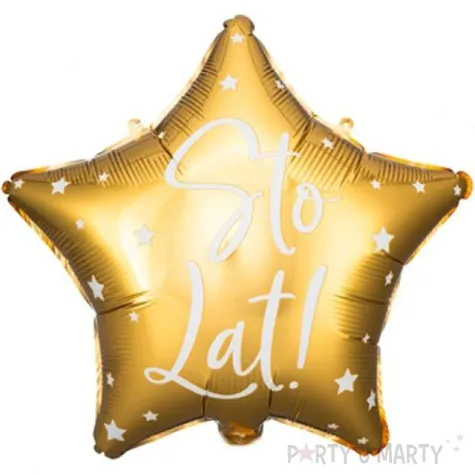 balon foliowy gwiazda sto lat zloty partydeco 18 5 str