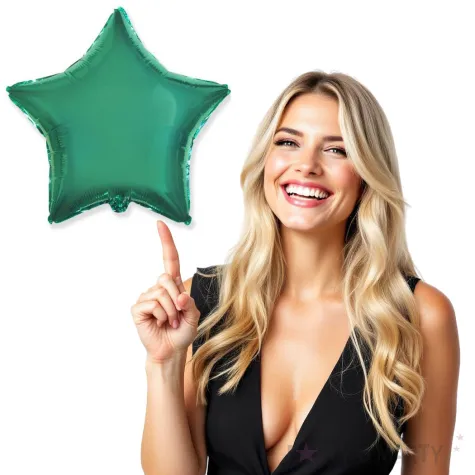balon foliowy gwiazda turkusowy flexmetal 18 str