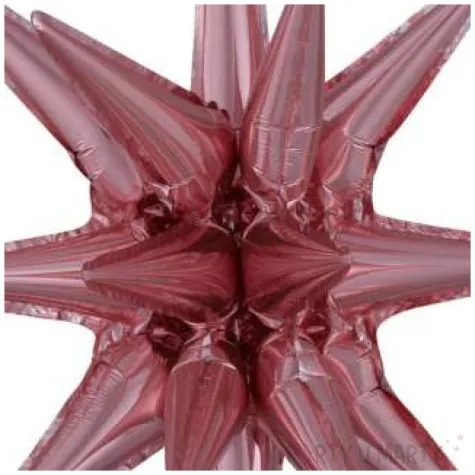 balon foliowy gwiazda z kolcami rozowe zloto amscan 19 shp