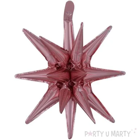 balon foliowy gwiazda z kolcami rozowe zloto amscan 19 shp