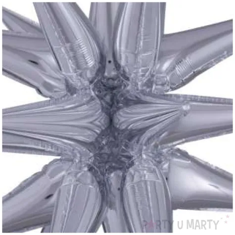 balon foliowy gwiazda z kolcami srebrny amscan 34 shp