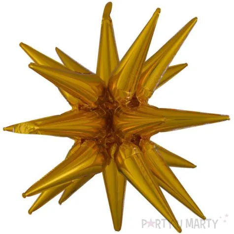 balon foliowy gwiazda z kolcami zloty amscan 34 shp