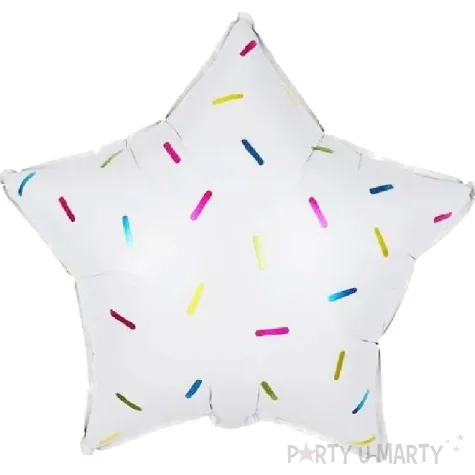 balon foliowy gwiazda z konfetti jix 18 str