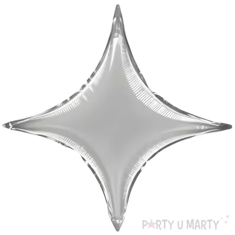 balon foliowy gwiazda z nieba srebrny partydeco 18 str