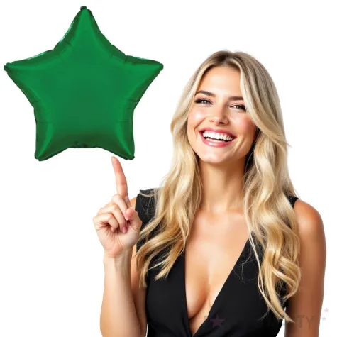 balon foliowy gwiazda zielony flexmetal 9 str