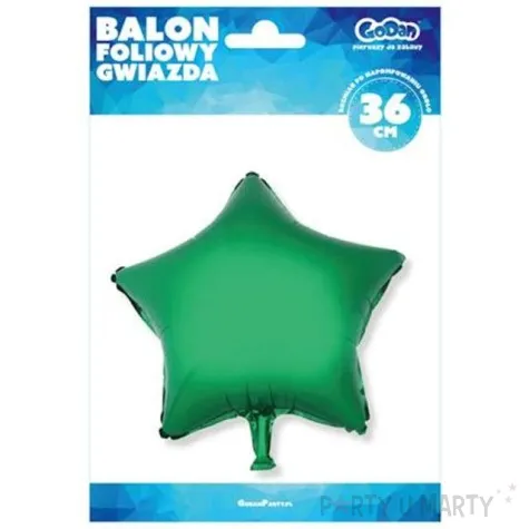 balon foliowy gwiazda zielony godan 18 str