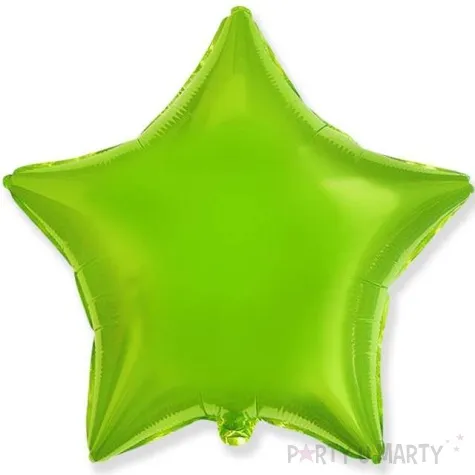 balon foliowy gwiazda zielony jasny flexmetal 18 str