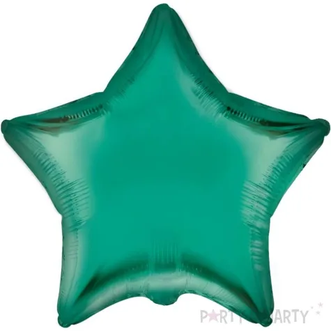 balon foliowy gwiazda zielony satynowy flexmetal 18 str