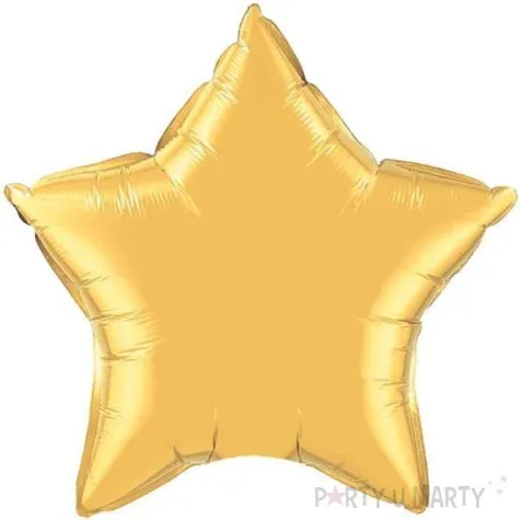 balon foliowy gwiazda zloty qualatex 20 str