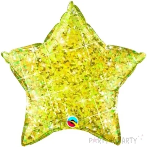 balon foliowy gwiazda zolty qualatex 18 str