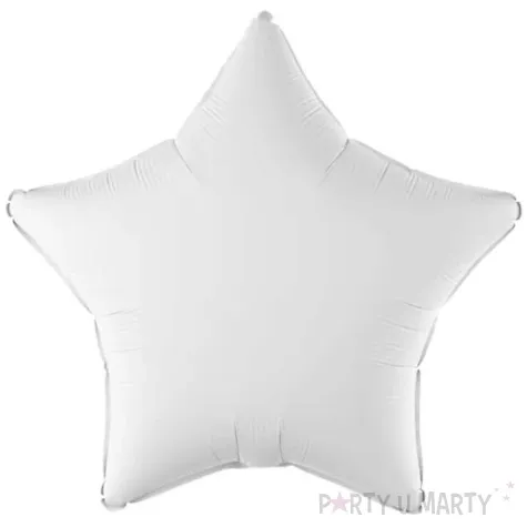 balon foliowy gwiazdka bialy partydeco 19 str