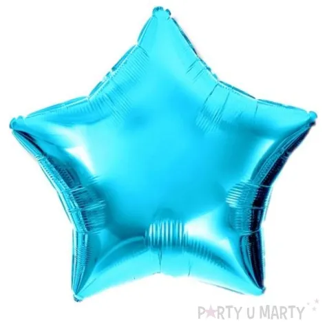 balon foliowy gwiazdka niebieski jasny dekoracjepolska 10 str