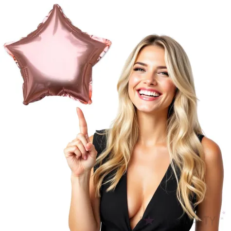 balon foliowy gwiazdka rozowe zloto dekoracjepolska 10 str