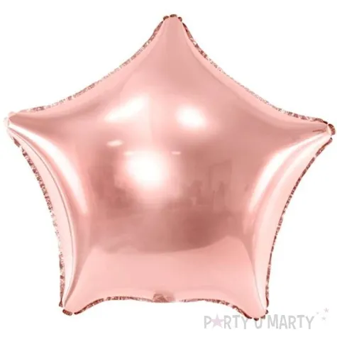 balon foliowy gwiazdka rozowe zloto partydeco 19 str