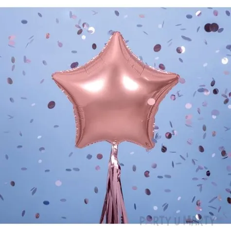 balon foliowy gwiazdka rozowe zloto partydeco 19 str