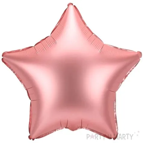 balon foliowy gwiazdka rozowe zloto partydeco 19 str
